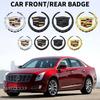 Car Rear Trunk Boot Front Head Grille Badge ABS Plastic Chrome 3D Logo Emblem for Cadillac SRX ATS XTS Auto Sticker Accessories
