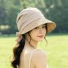 Sun Protection Straw Hat For Women With Ties Foldable Breathable Summer Sun Hat For Casual Outdoors