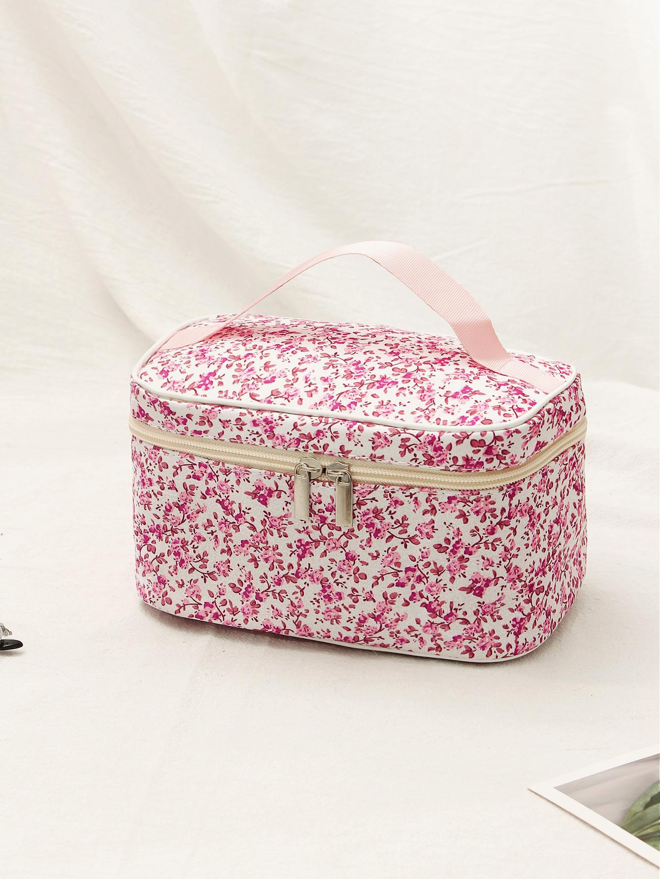 

Косметичка большой емкости с цветочным принтом для девочек, портативная женская косметичка, дорожная сумка, сумка для мытья в ванной, для Ea