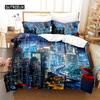 City Night Scene Bedding Set Duvet Cover Sets 3d Bedding Digital Printing Bed Linen Queen Size Bedding Set Fashion Design