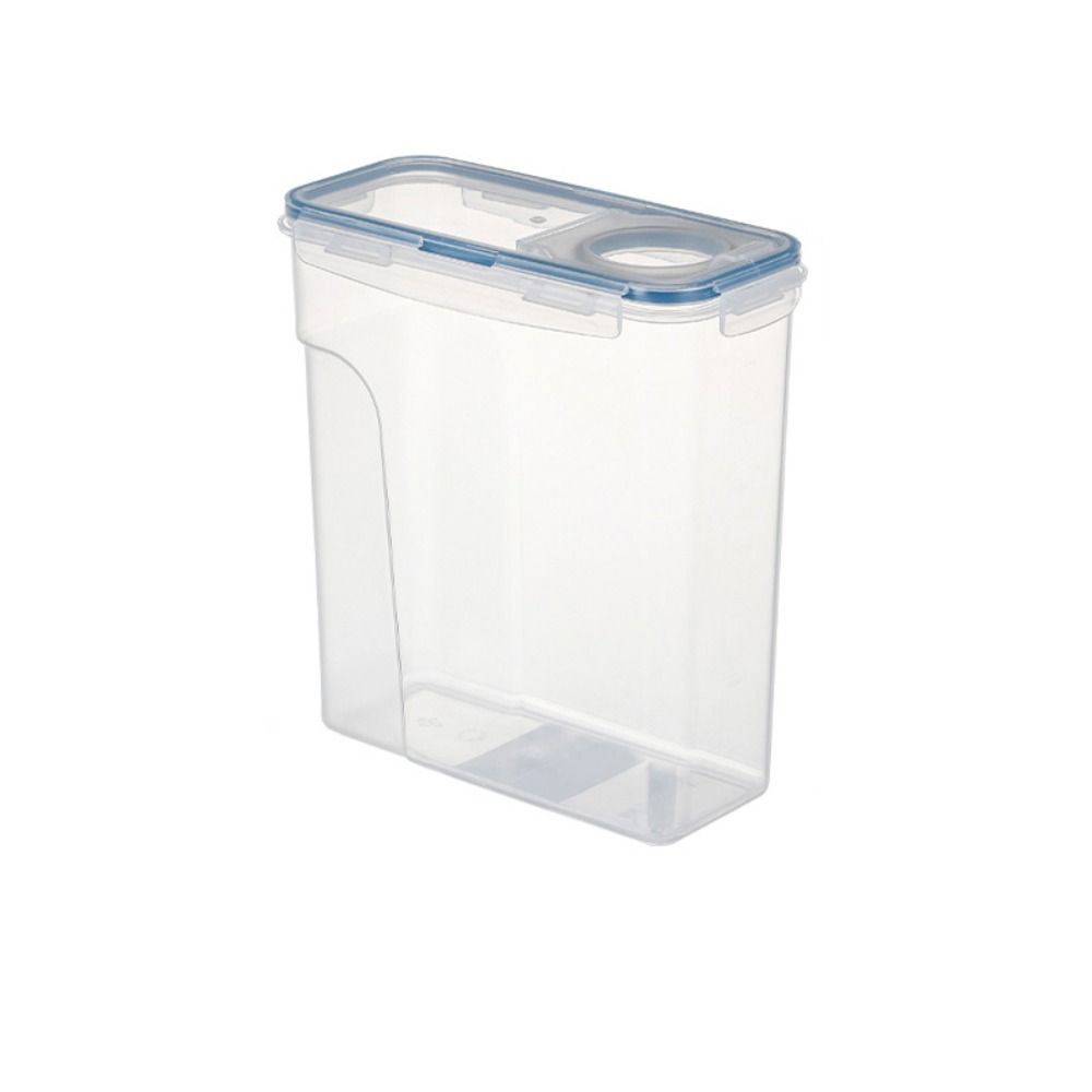 

Прозрачный контейнер для хранения зерна Пластиковое ведро-дозатор для риса Практичная коробка для хранения продуктов Кухня S синий