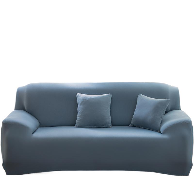 Spandex Sofa Cover Silky Soft 1-Piece Black Slipcover for Sofas Super Stretch Universal Couch Cover for Living Room