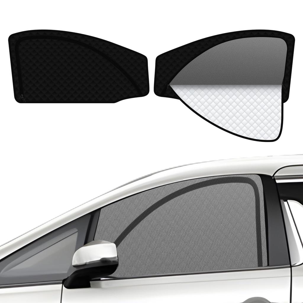 Integrated Sunshade Mesh Curtain for Toyota with Steering Wheel Easy Installation and Light Side Sunshade for Driver and Passenger Seats 2-in-1