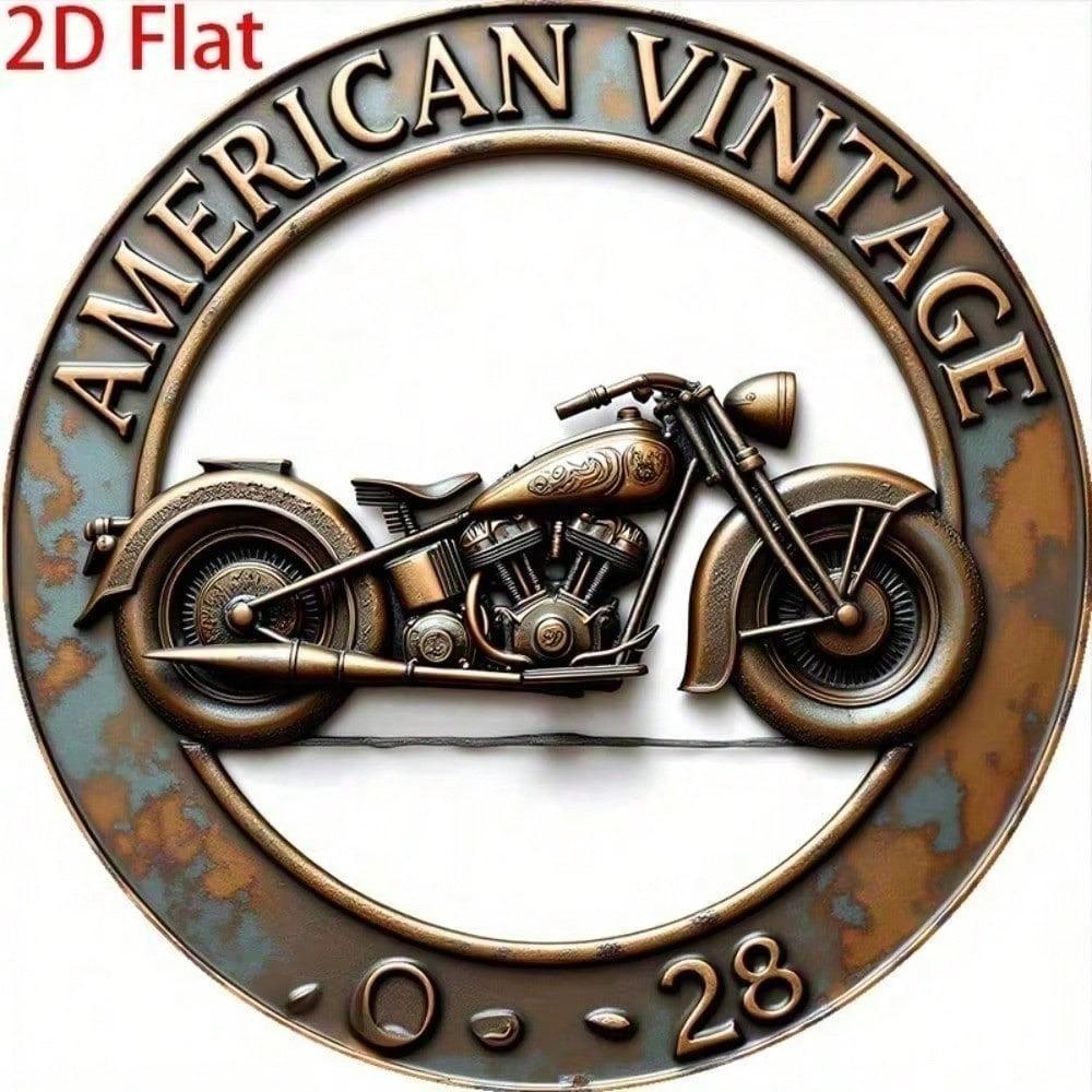 Vintage 8x8 Inch Retro Metal Tin Sign Aluminum Plaque Motorcycle Art Poster Wall Decor for Garage Man Cave