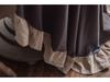 Imanqi Yun Grey Ruffle Washable Cotton Round Tablecloth