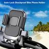 Shockproof Auto‑Lock Bike Motorcycle Phone Holder Universal Handlebar Mount Stand