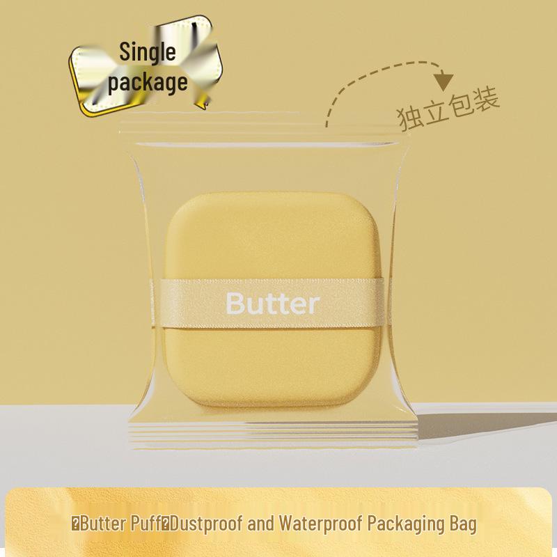 

Square Dual-Use Butter Cake Makeup Puff - Non-Absorbent, Double-Sided Loose Powder Tool
