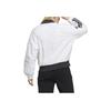 adidas Striped Colorblock Logo Print Zip-Up Long Sleeve Jacket Daily Sports Casual Outerwear Women White H09760