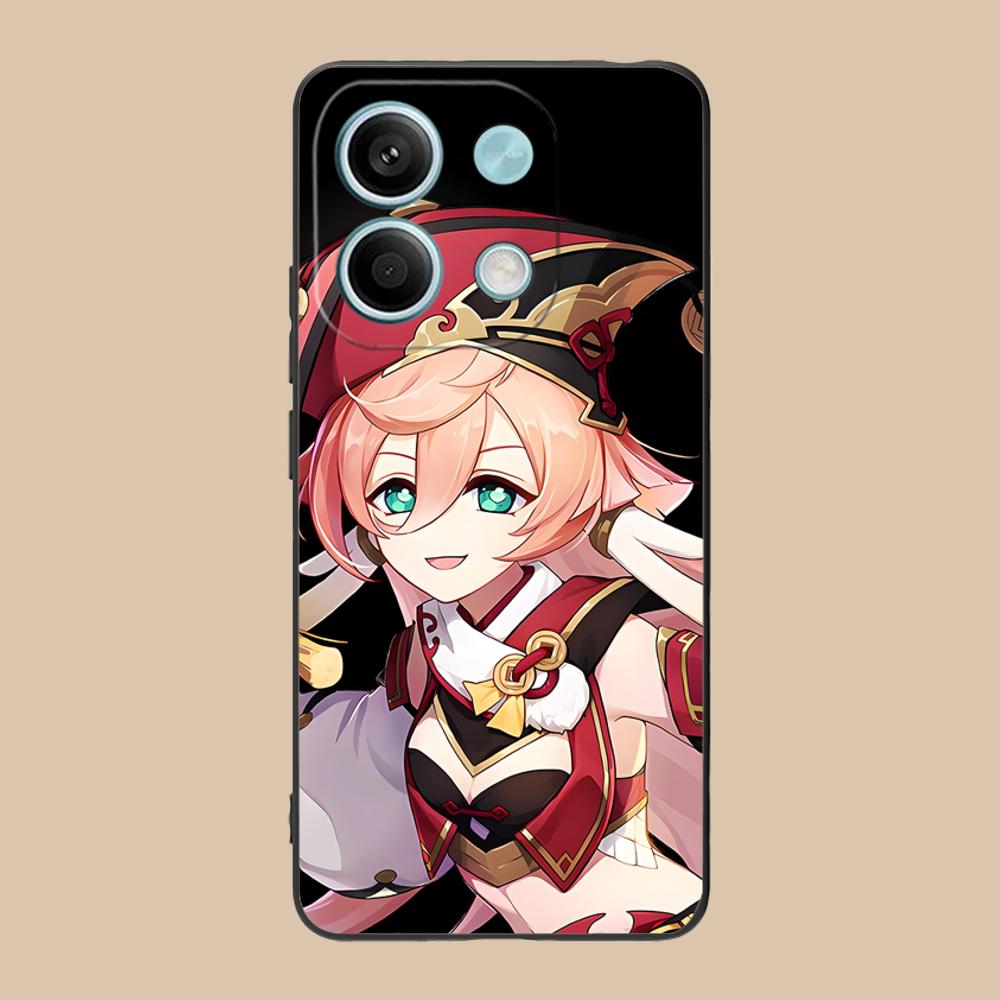 Game GI Yanfei Matte TPU Mobile Phone Case for POCO M7 M6 M5 M4 M3 X7 X6 X5 X4 X3 Pro GT 5G Colorful Printing Cover