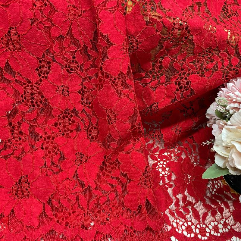 Lace Fabric 150x150cm for Dresses Clothes Sewing White Blue Hollowed-out Plain Cloth Heavy Press Yarn Three-dimensional Mesh