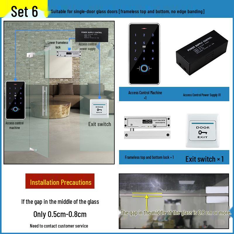 All-in-One Waterproof Fingerprint Access Control System with Password and Card Swipe