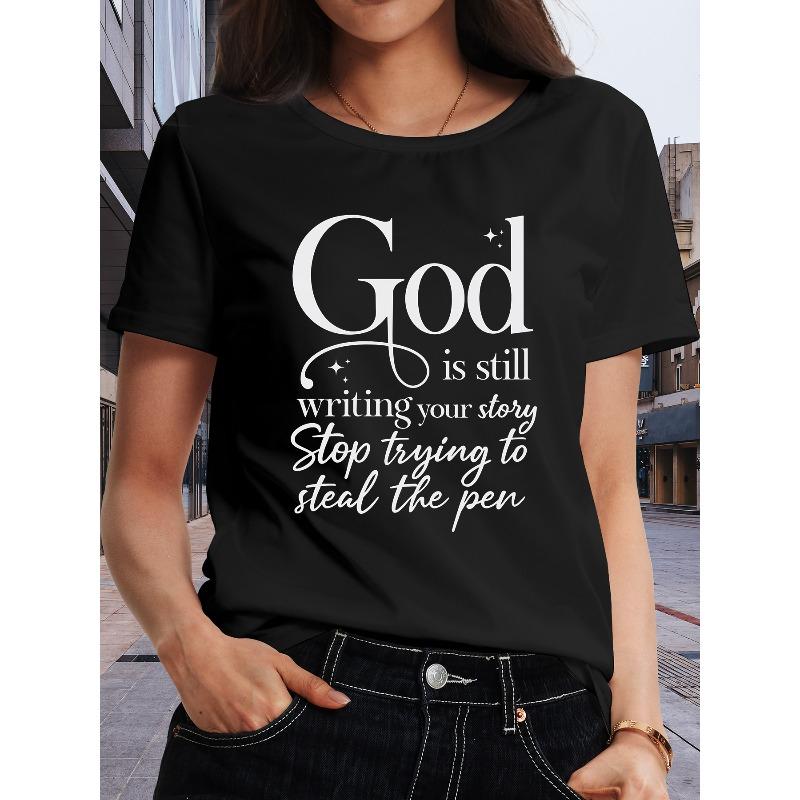 

Women S Printed Short-Sleeved Shirt - Breathable And Soft Medium Stretch Fabric,Regular Length Women S Clothing, Summer Women S Clothing 4XL чорний