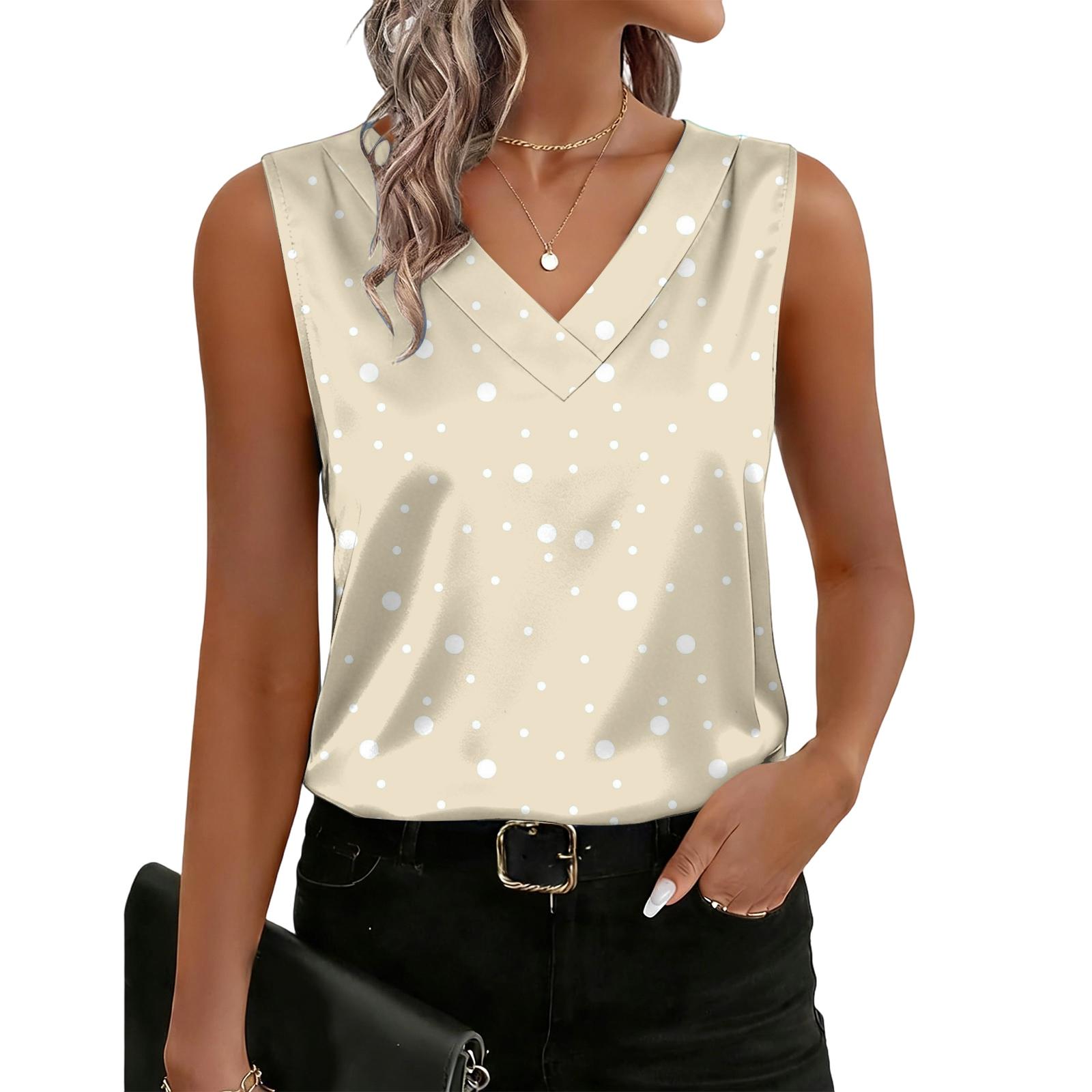 Женская модная блузка в горошек L