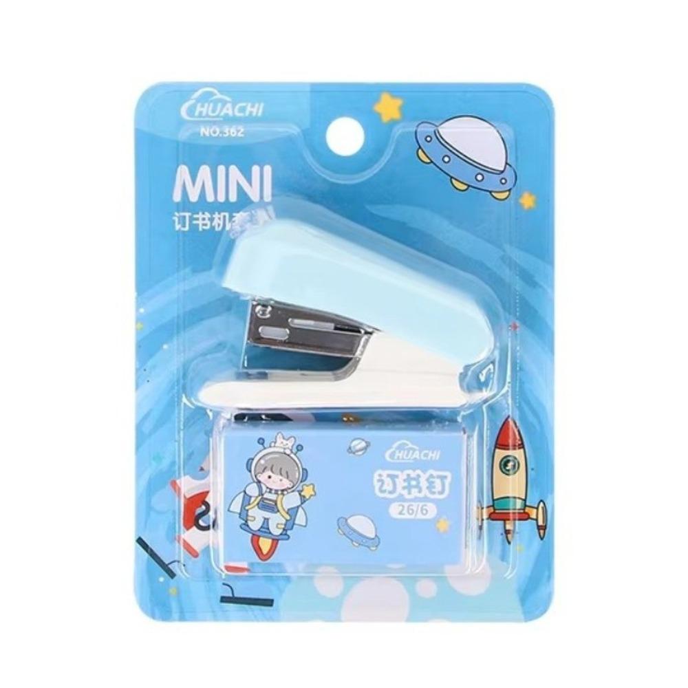 Macaron Color Mini Stapler Cartoon Design Test Paper Stapler Cute Bookbinding Machine  School Use