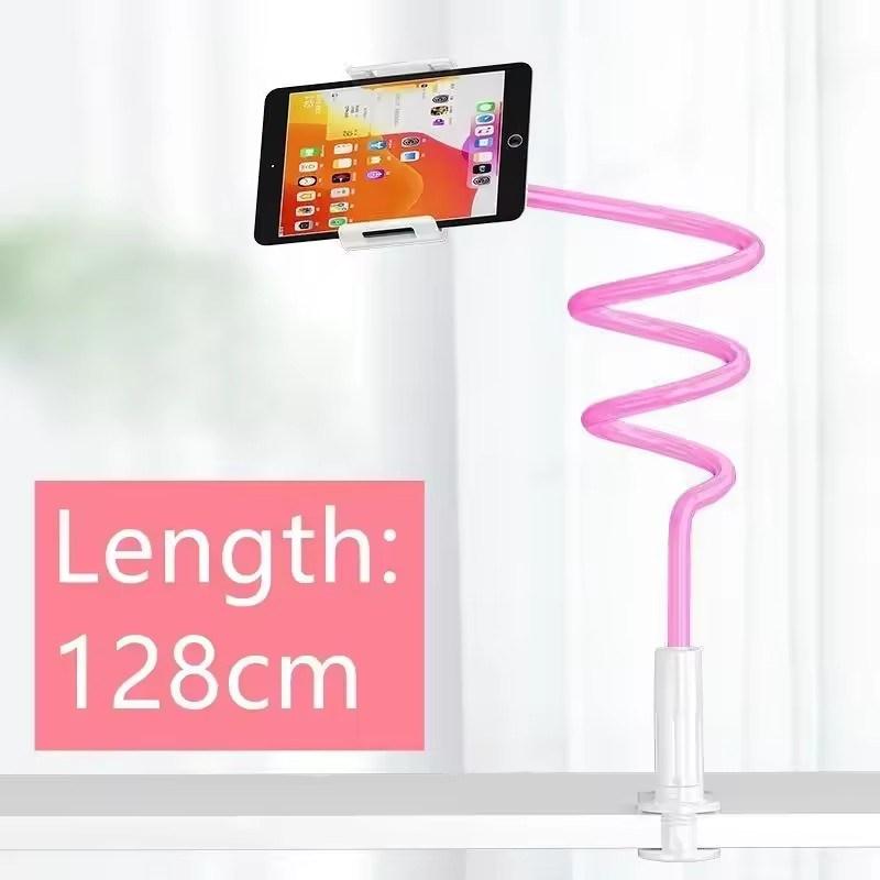 128cm Držák na telefon Stojan na tablet Líný držák Opěrka hlavy Postel 360 Flexibilní Dlouhá ramena Svorka Držák pro iPhone Samsung a 3,5~6,7" zařízení