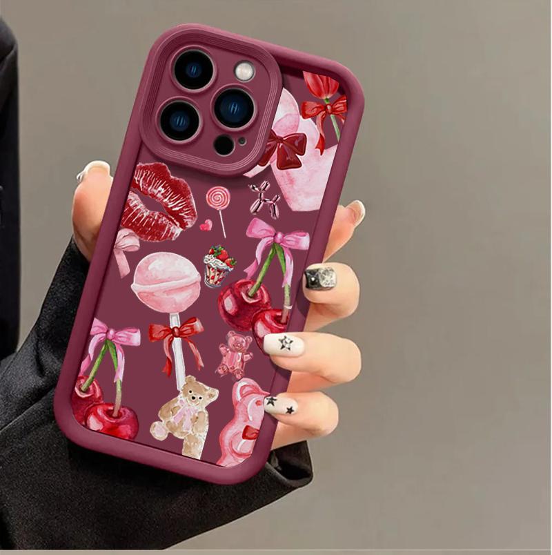 Creative Lip Print Phone Case For Samsung Galaxy S25 FE S26 S24 S23 S22 S21 S20 Plus Note 20 Ultra 5G S25 Plus S26 Ultra Cover