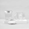 WTEMPO Clear Plastic Empty Jars with Aluminum Caps Transparent Items Wide-Mouth Refillable Storage Containers Festive Party Decor Thick Storage Jars