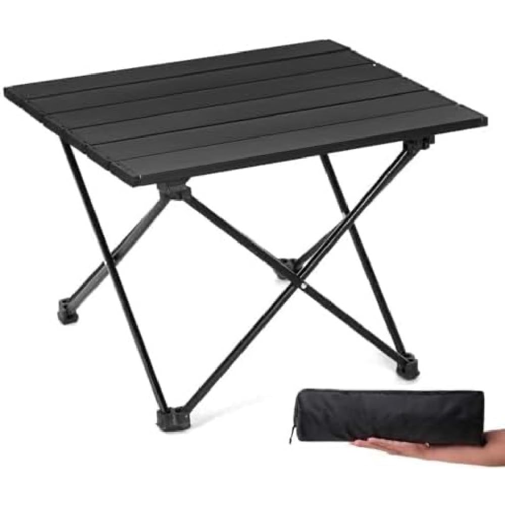 SUINNO Folding Aluminum Roll Table and Compact Ideal for Outdoor and Hiking Includes Storage Bag Ultra-Lightweight Activities, BBQs,