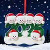 Personalized Christmas Ornaments 2025 Custom Family of 2/3/4/5/6 Snowman Ornaments for Xmas Tree Decor