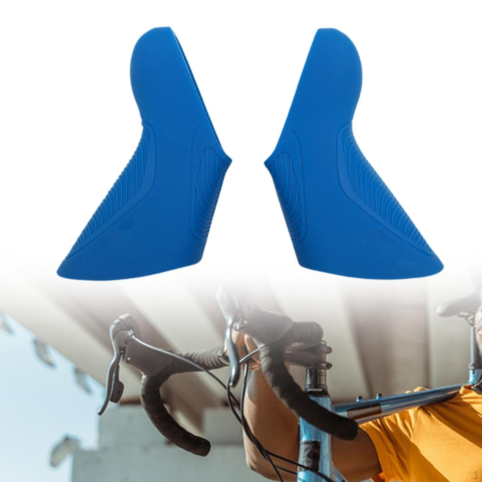 

1 Pair Brake Lever Grip Sleeves Accessory Waterproof Protector Anti Slip for Red Etap 11 Easily синий