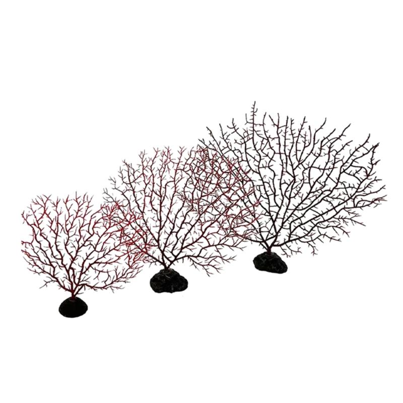 Artificial Coral Branch Décor Faux Coral Reef Décor Aquariums Ornament Fish Tanks Landscape Sea Fan Coral Decorations