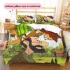Pettson and Findus2 Pattern Bedding Quilt Set  Home Decoration  Gift (1 * Duvet Cover + 2 * Pillowcase  Without Core)