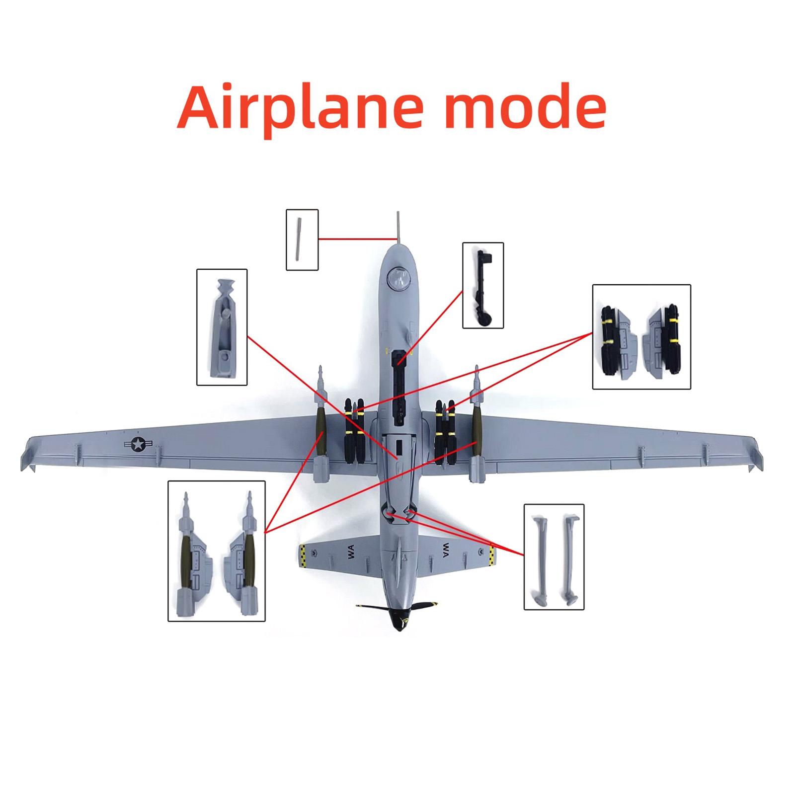 AF1 Масштаб 1/72 Разведывательный самолет MQ-9 Death Reaper Модель самолета Коллекция моделей самолетов из сплава Дисплей United States