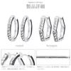 LOKUMI Made in Pt900 Hoop Platinum Nickel Earrings, Japan, Platinum, Post, Pt900, Hypoallergenic, Hoop, Earrings, Catchless, One-touch, Bijou, Pave,