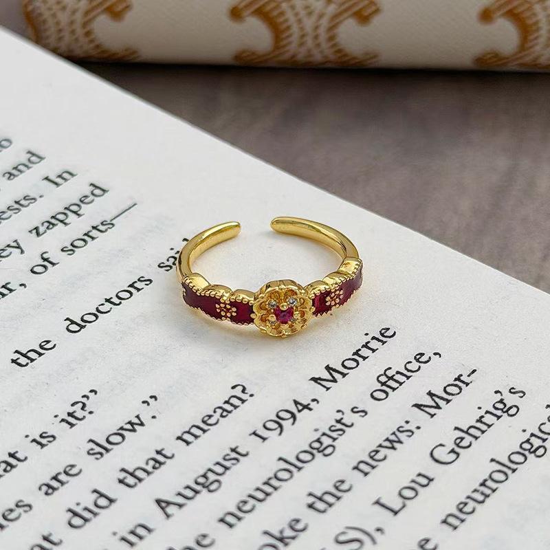 Δαχτυλίδι Στυλό Ζιρ***** με Κόκκινη Σταγόνα Λαδιού Άγκυρας Πρωτοχρονιάς Τυχερό Ρετρό Ελαφριά Πολυτέλεια Νότα Νίκης Δαχτυλίδι Δείκτη Γυναικείο