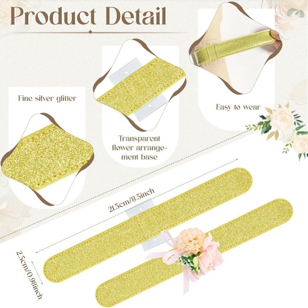 2pz Braccialetti Corsage da Polso Fai da Te Multiuso Corsage Polso Fascetta Floreale Fidanzamento