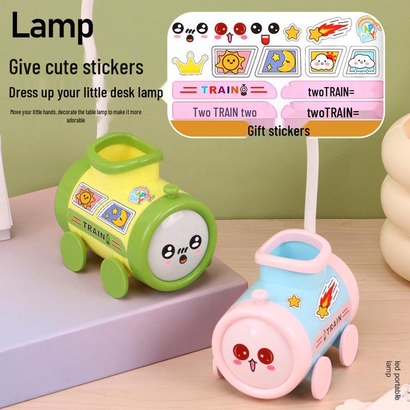 Multifunctional Folding Cartoon Desk Lamp with USB Charging and Eye-Protection for Study, Dormitory, and Bedside Use