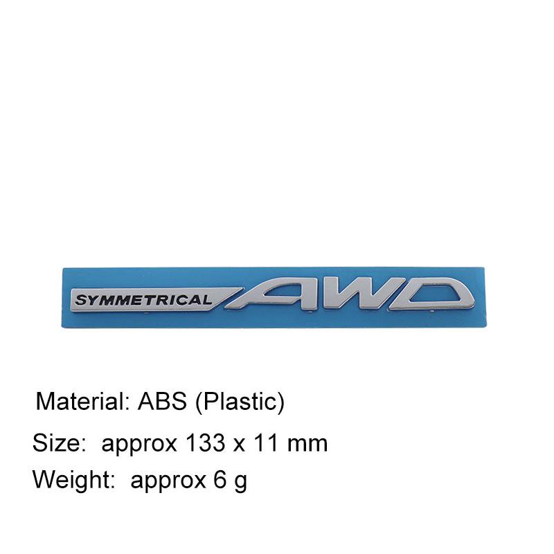 3D Car Styling SYMMETRICAL AWD car Hood Fender trunk Rear Bonnet Nameplate Decal Emblem Badge Sticker