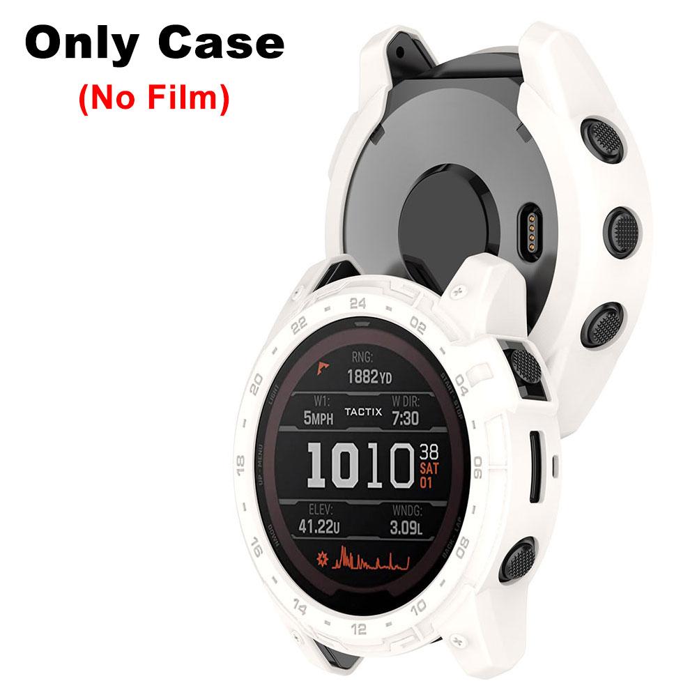 TPU Silikonhülle + Panzerglasfolien für Garmin Tactix 7 Oled Schutzhülle Schale Displayschutzfolie Smartwatch-Zubehör