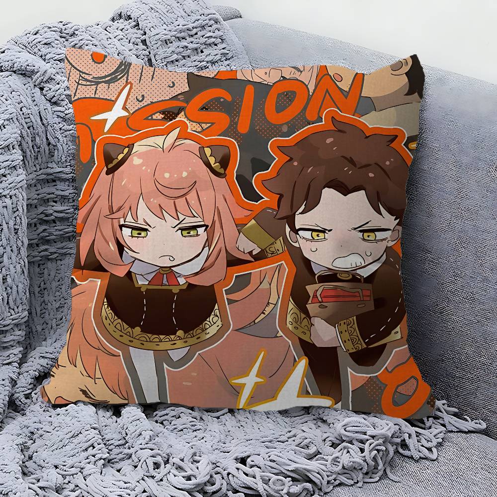 Anime Spy X Family Pillow Cushion Cover Pillowcase Living Room Sofa Home Decor