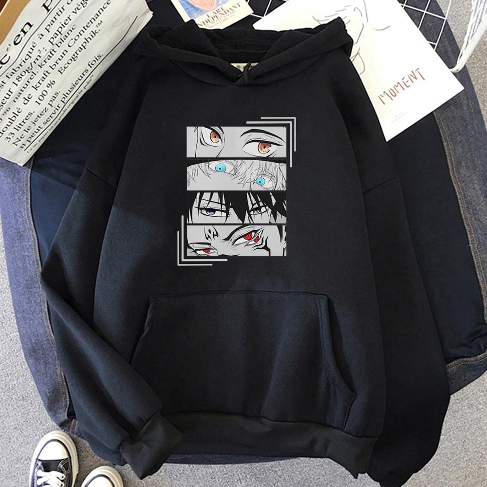 Jujutsu Kaisen Hoody Anime Graphic Printed Hoodies Vintage Oversized Hooded Long Sleeves Hoodie Men Women Clothes