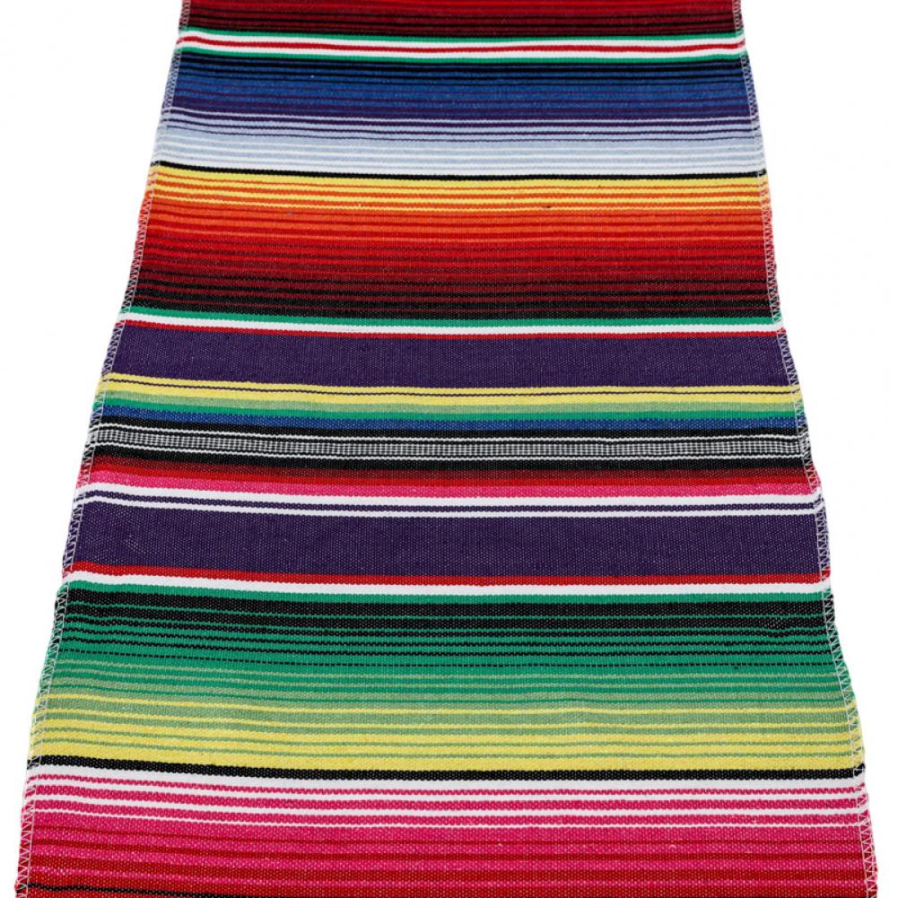 

Picnic Cloth Clear Printing Tassel Design Anti-fading Beach Blanket Mexican Stripe Washable Table Runner For Festival Party розы красного