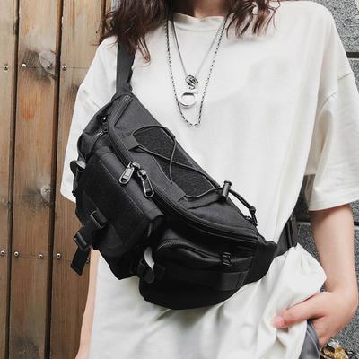Tactical Bum Bag Multifunctional Waterproof and Wear-Resistant Oxford Chest Bag Outdoor Sports Riding Multi-pocket Crossbody Bag