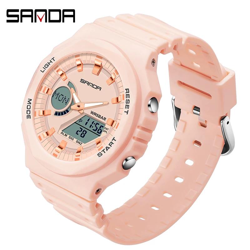 SANDA 6016 Outdoor Sportuhr Herren LED Digitaluhren Militärisch Wasserdicht Datum Elektronische Uhren Junge Mädchen Relogio Masculino