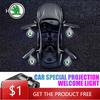 Car Sticker 1/2Pcs LED HD Wireless Car Door Logo Welcome Lamp Laser Light Projector Light For Skoda Kodiaq Karoq Kamiq Octavia S GED1