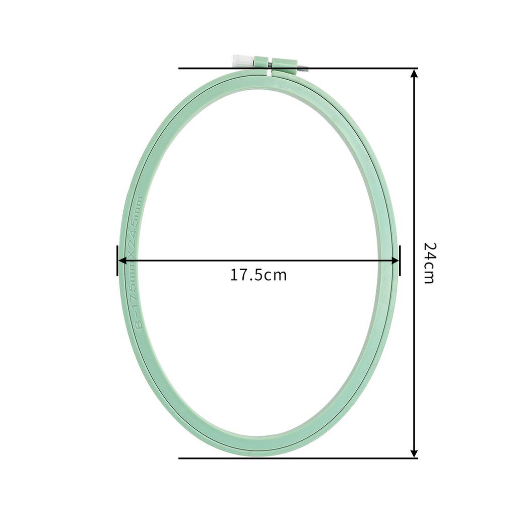 Oval Plastic Embroidery Hoops Frame Wooden Color Embroidery Hoop Rings For Household DIY Cross Stitch Sewing Needlecraft Tools