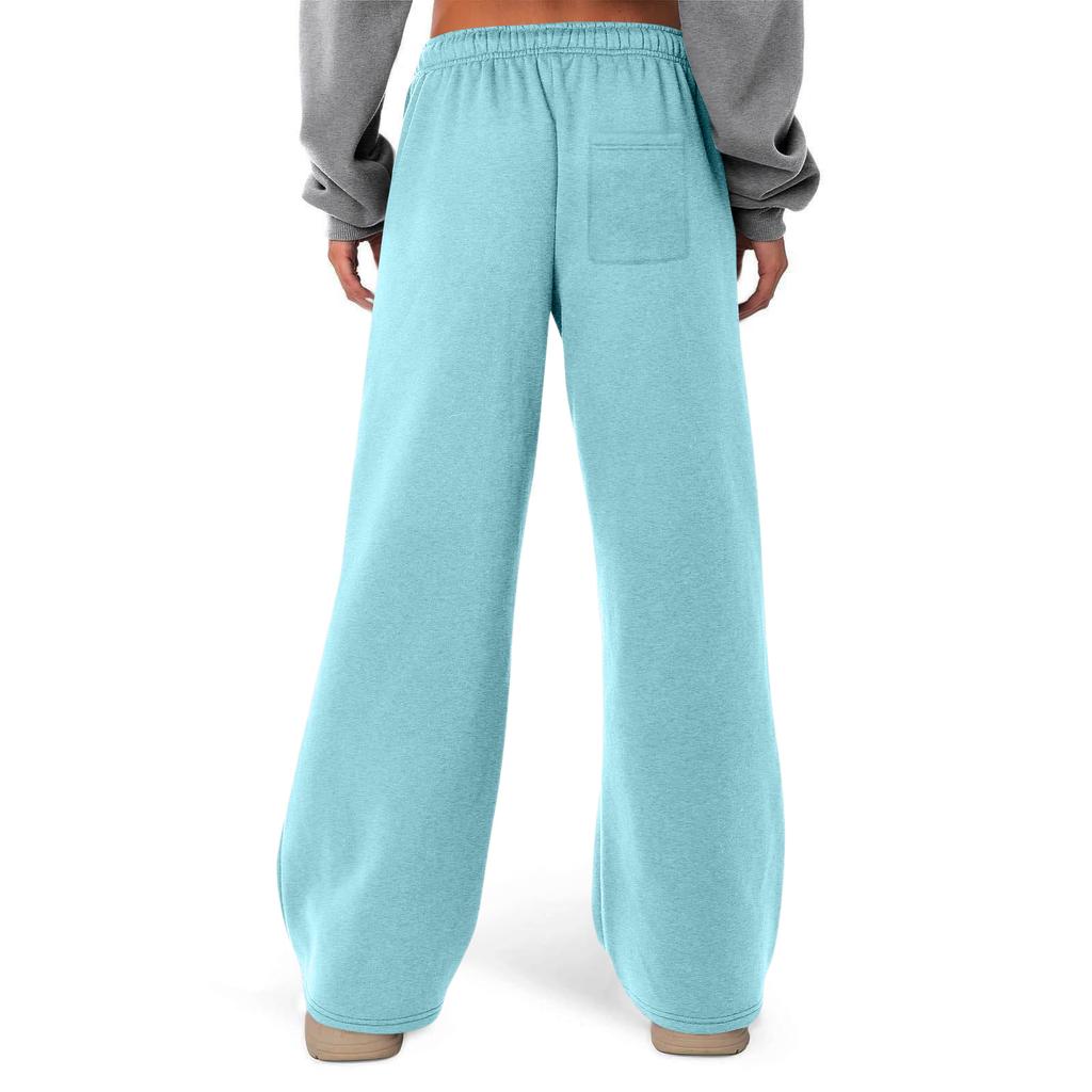 Women's Loose-Fit -Lined Thermal -Color Casual Sweatpants