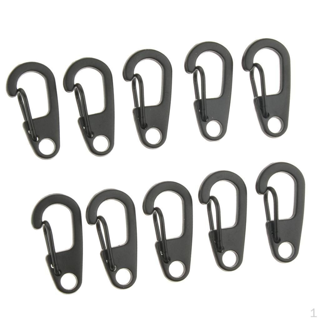 10Pcs Mini Alloy Carabiner Clip Snap Spring Clasp 6mm