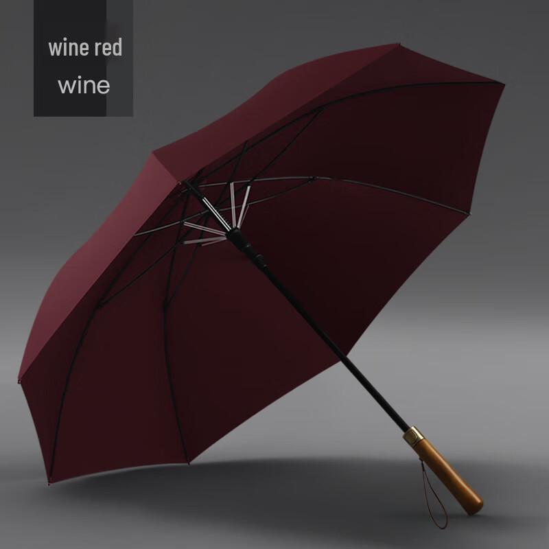 Jiepin Large Solid Wood Handle Long Umbrella