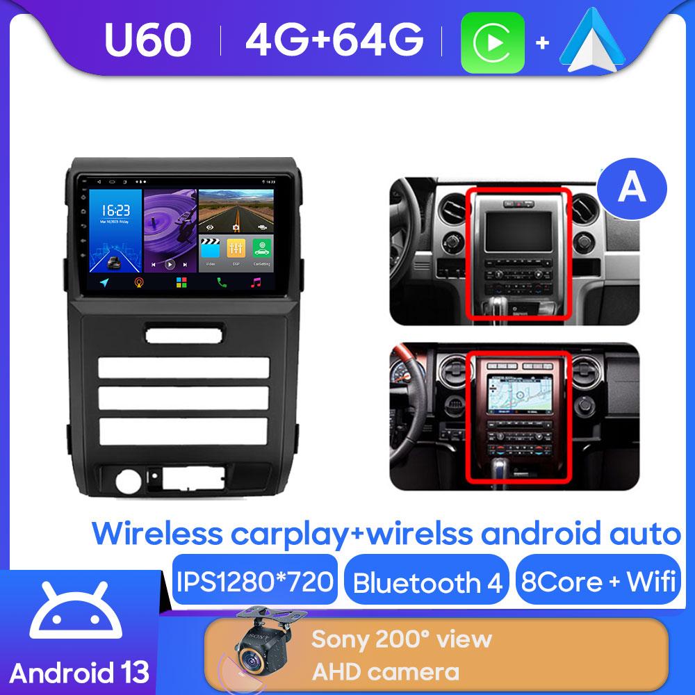 Android Multimedia For Ford F150 P415 Raptor 2008 - 2014 Car Stereo CPU Radio QLED Player Navigation Carplay Auto HDR 5G Dash BT