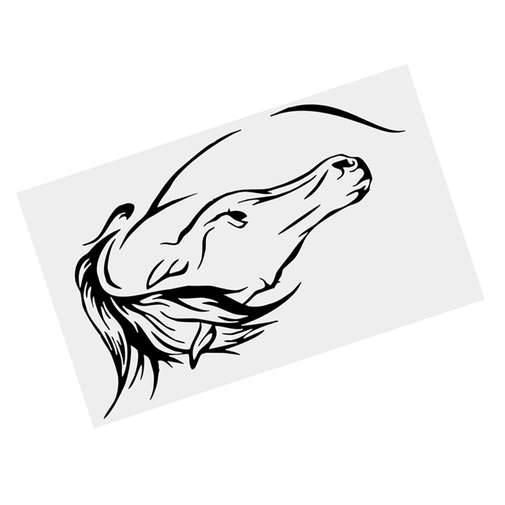 Schwarzer PVC Wandaufkleber Pferd Vinyl Kunst Aufkleber Heim Arbeitszimmer Dekoration Abnehmbar