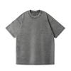 Summer Oversize Men's Cotton T-Shirt Heavyweight Wax Dyeing Washed Outdoor Style Short Sleeve Crew Neck Tops