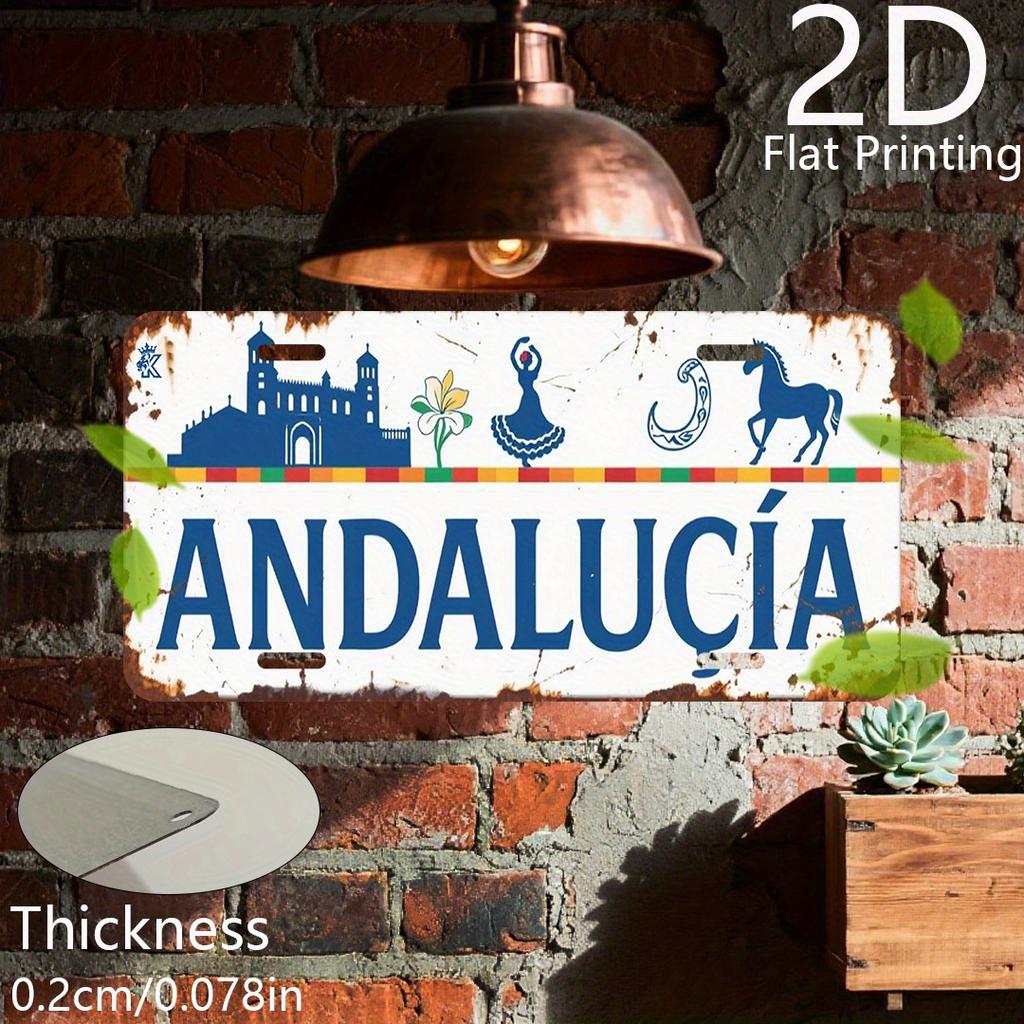 Stück Retro Tenerife Metallschild Spanische Kanarische Inseln Wandkunst Eisen Küstenlinie Dekoration für Zuhause Bar