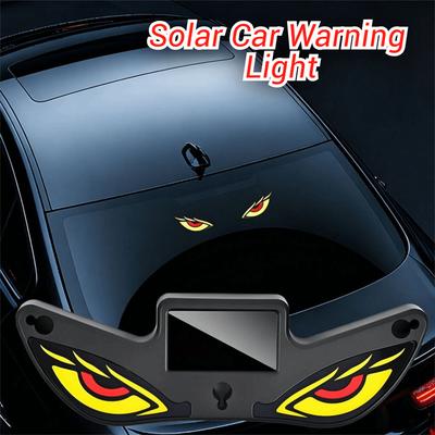 Suction Cup Car Warning Light Wireless Solar LED Car Light Gifts Devil Eyes Car LED Warning Light