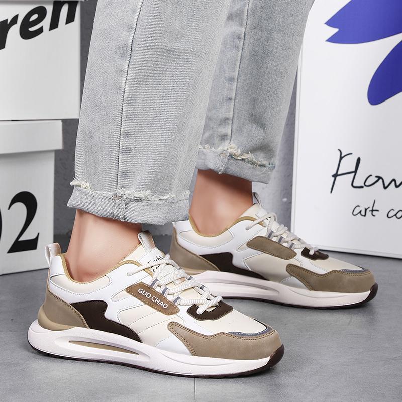 Herren Weiße Streetstyle Sport Laufschuhe Retro Schlichte Skateboardschuhe Große Größe für Studenten