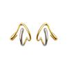 Huitan Personality Arrows Shape Stud Earrings for Women Two Tone Design Y2K Girls Ear Piercing Earrings Modern Fashion Jewelry